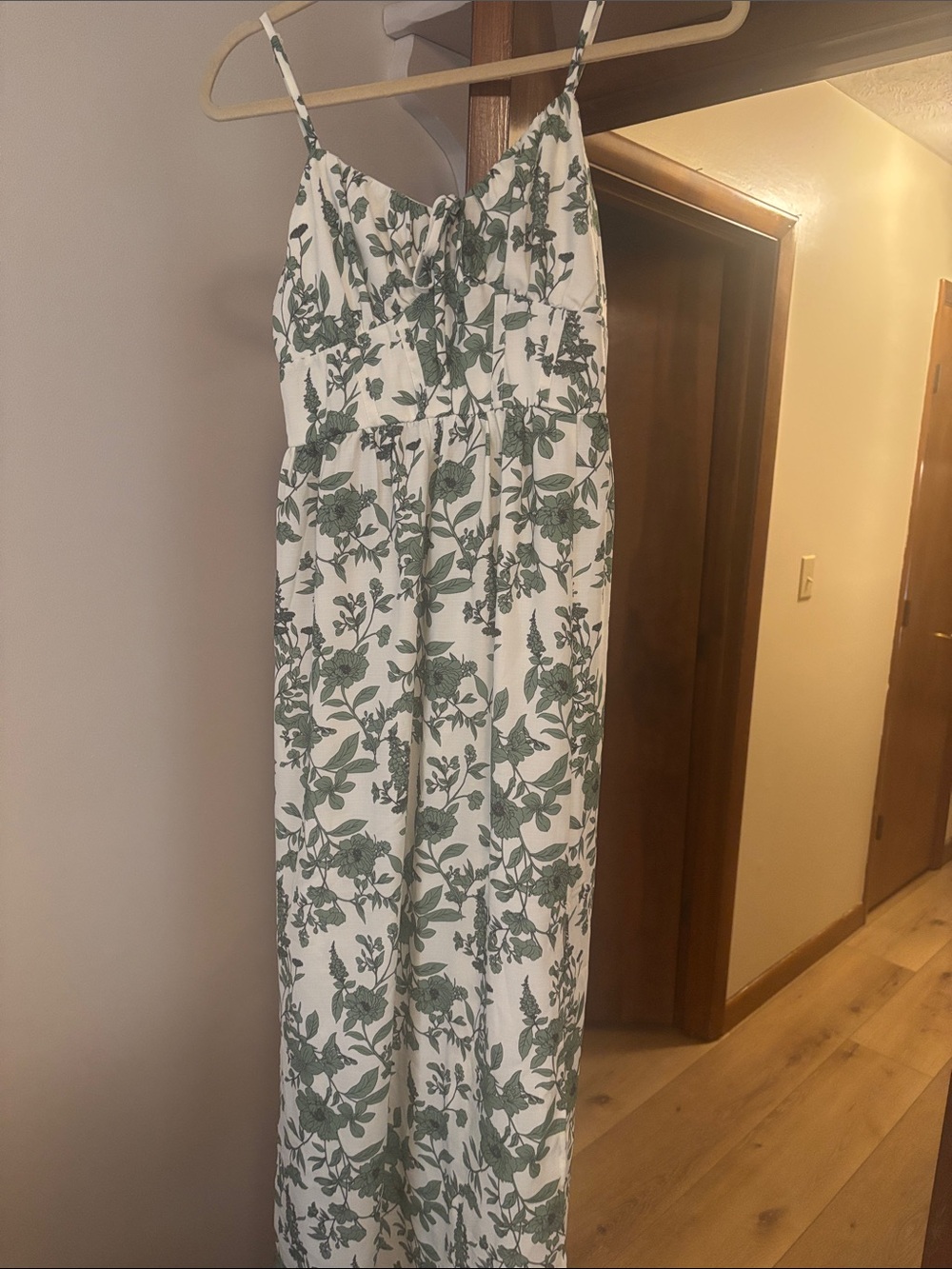 Inspired Hearts Green and White Floral Maxi Dress